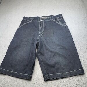 Karl Kani Jeans Shorts Mens 36x14 Blue Denim Jorts Long Baggy Hip Hop Y2K